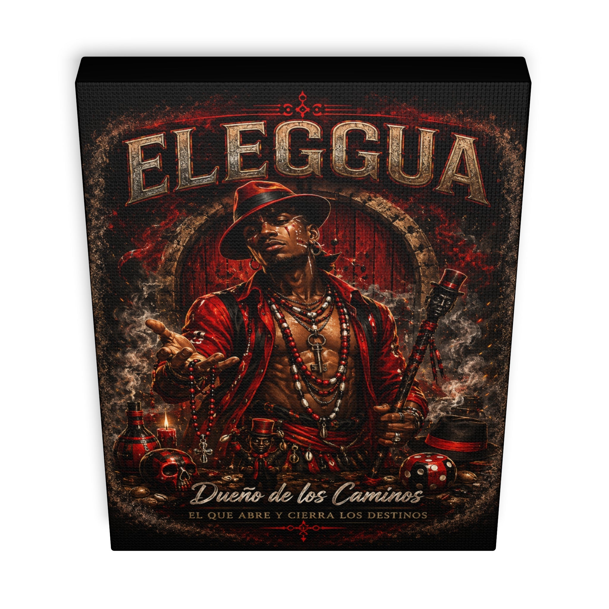 Eleggua Altar Matte Canvas Wall Art – Stretched Spiritual Decor